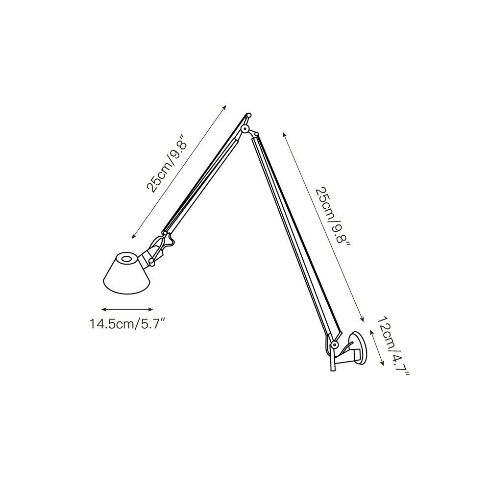 Brady Rocker Arm Plug-in Sconce – Adjustable Aluminum Swing-Arm Reading Wall Light