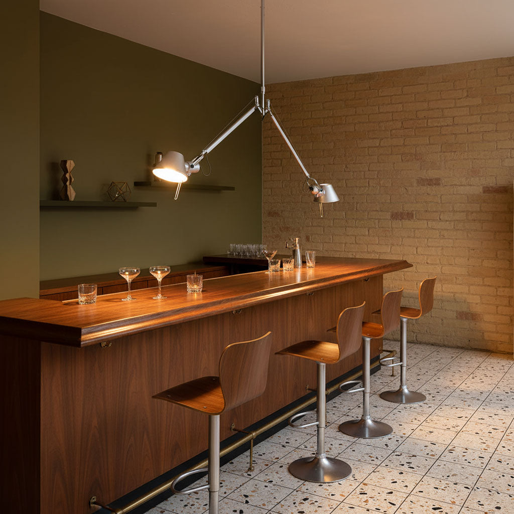 Brady Rocker Arm Pendant Lamp – Adjustable Aluminum Swing-Arm Suspension Light