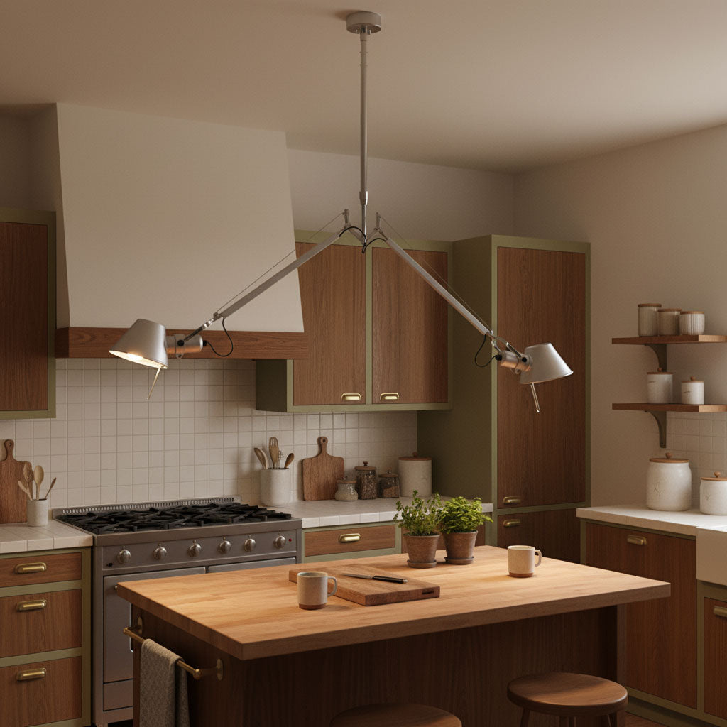 Brady Rocker Arm Pendant Lamp – Adjustable Aluminum Swing-Arm Suspension Light