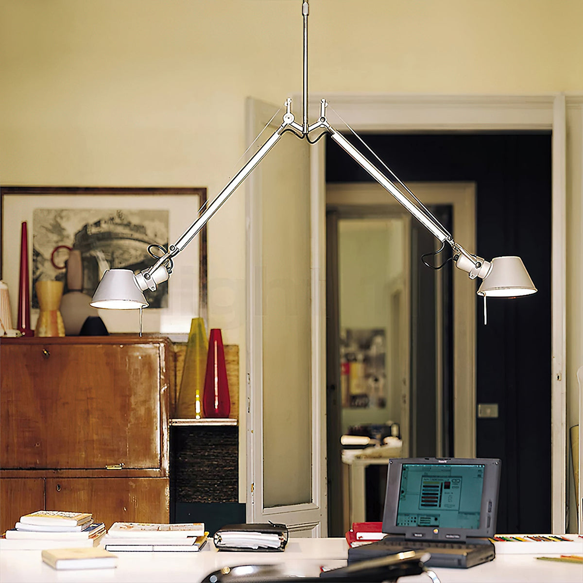 Brady Rocker Arm Pendant Lamp – Adjustable Aluminum Swing-Arm Suspension Light