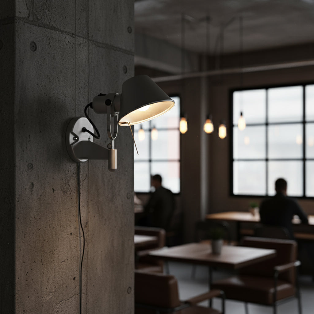Brady Rocker Arm Plug-in Sconce – Adjustable Aluminum Swing-Arm Reading Wall Light