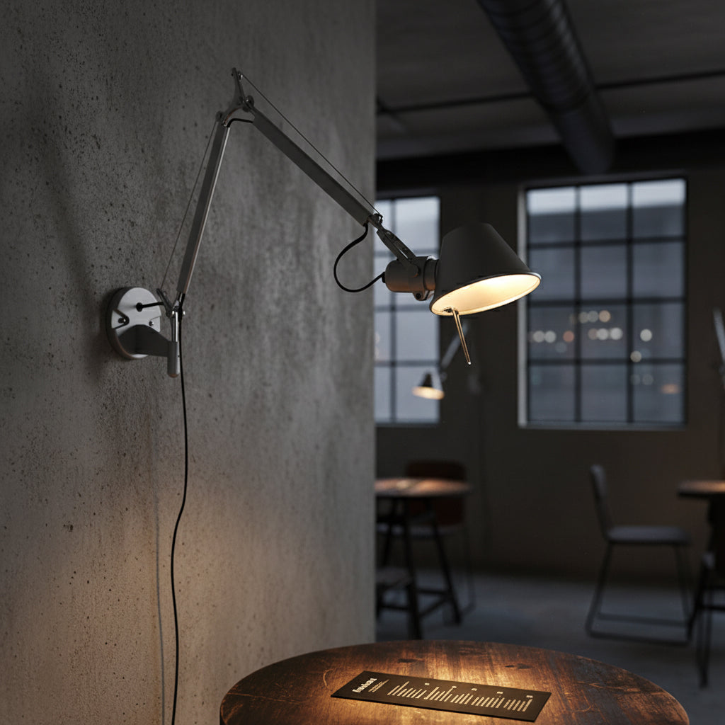 Brady Rocker Arm Plug-in Sconce – Adjustable Aluminum Swing-Arm Reading Wall Light