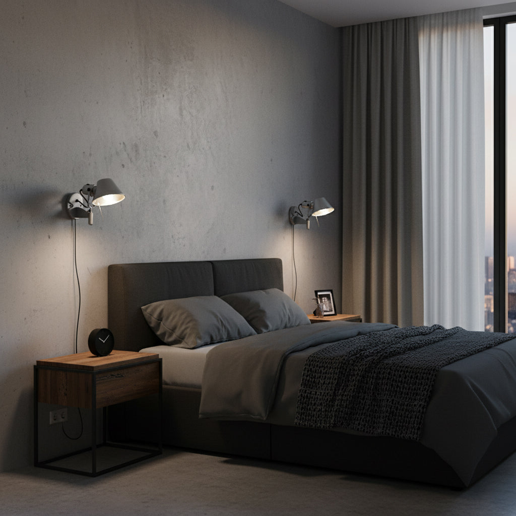 Brady Rocker Arm Plug-in Sconce – Adjustable Aluminum Swing-Arm Reading Wall Light