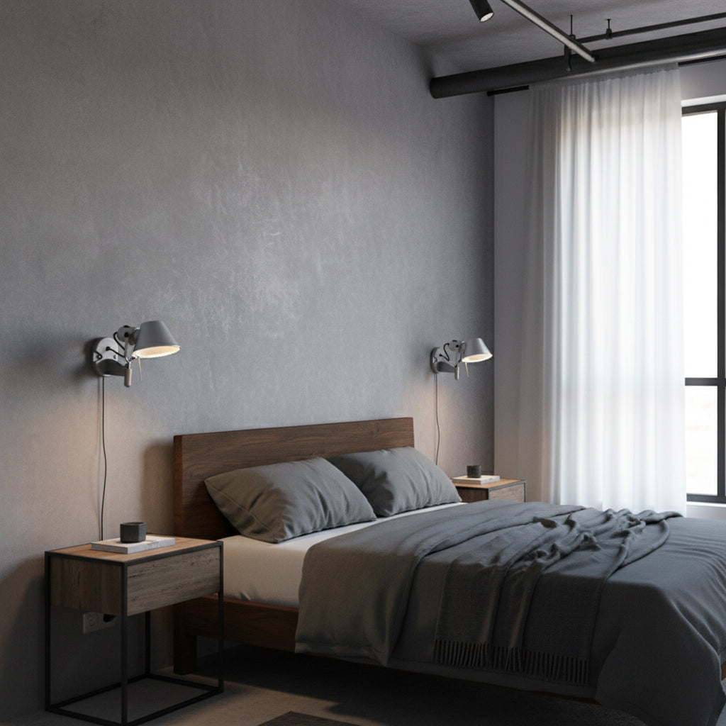 Brady Rocker Arm Plug-in Sconce – Adjustable Aluminum Swing-Arm Reading Wall Light