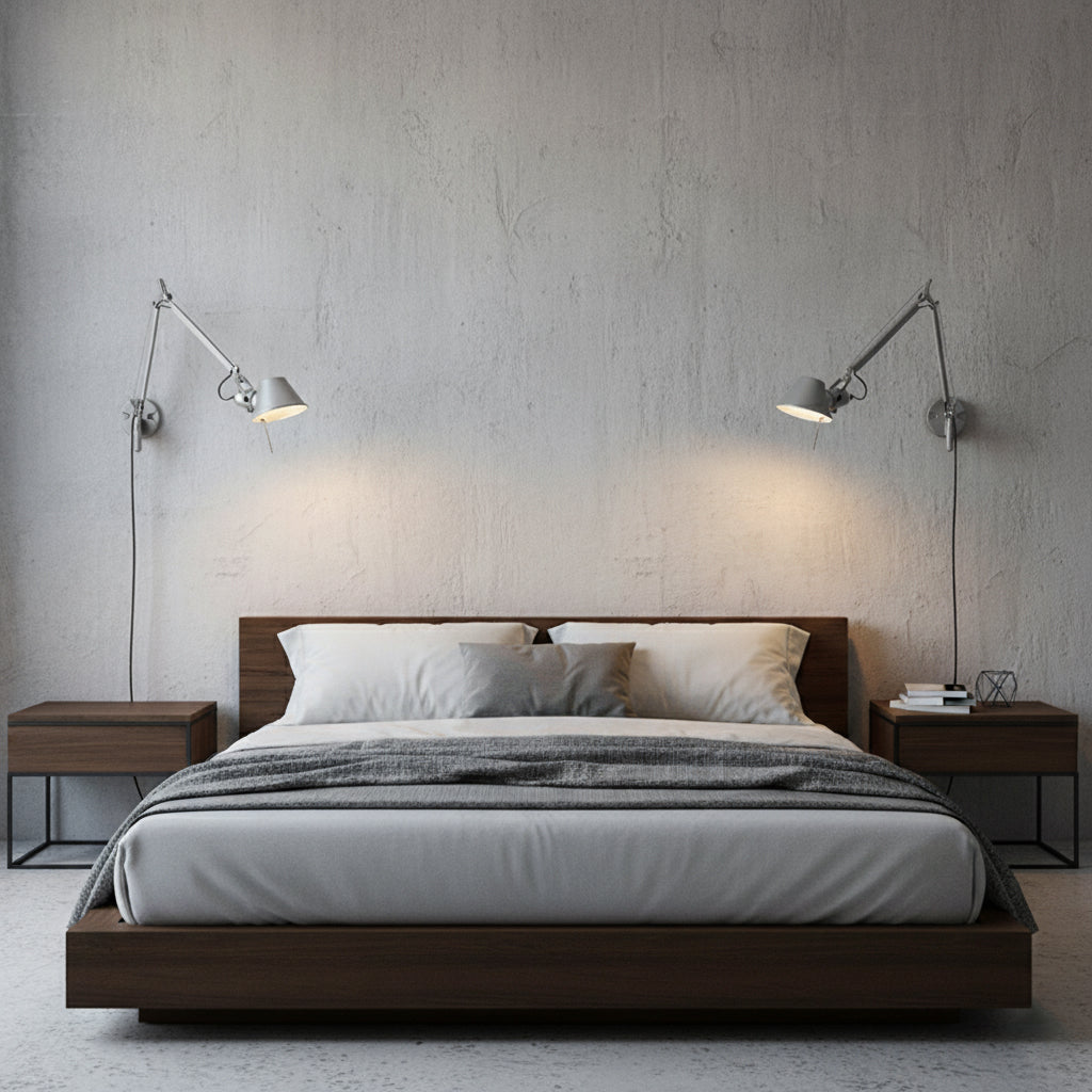 Brady Rocker Arm Plug-in Sconce – Adjustable Aluminum Swing-Arm Reading Wall Light