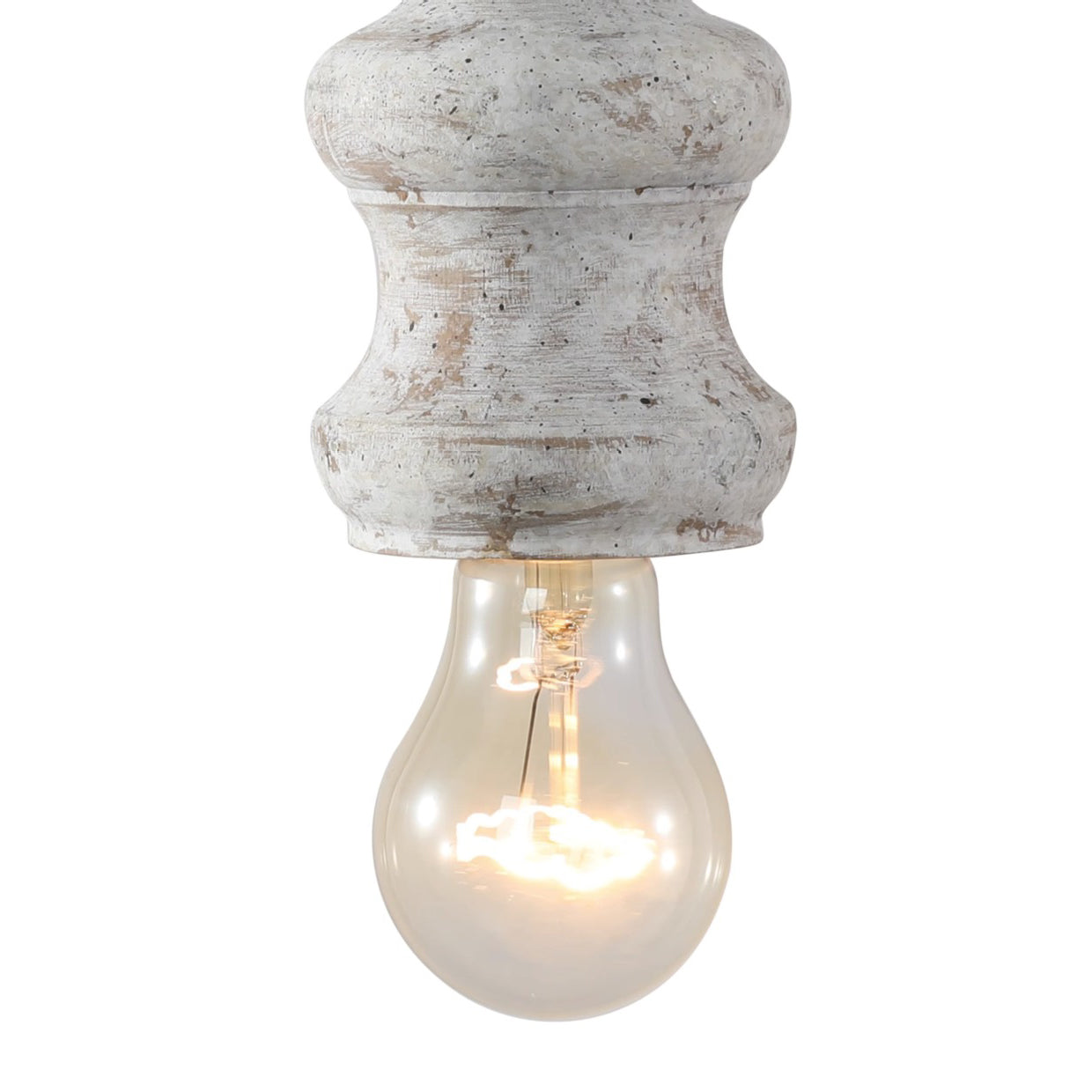 Tomiya Wood Swag Lights - Plug-In Carved Wood Pendant Light | Farmhouse Swag Hanging Lamp
