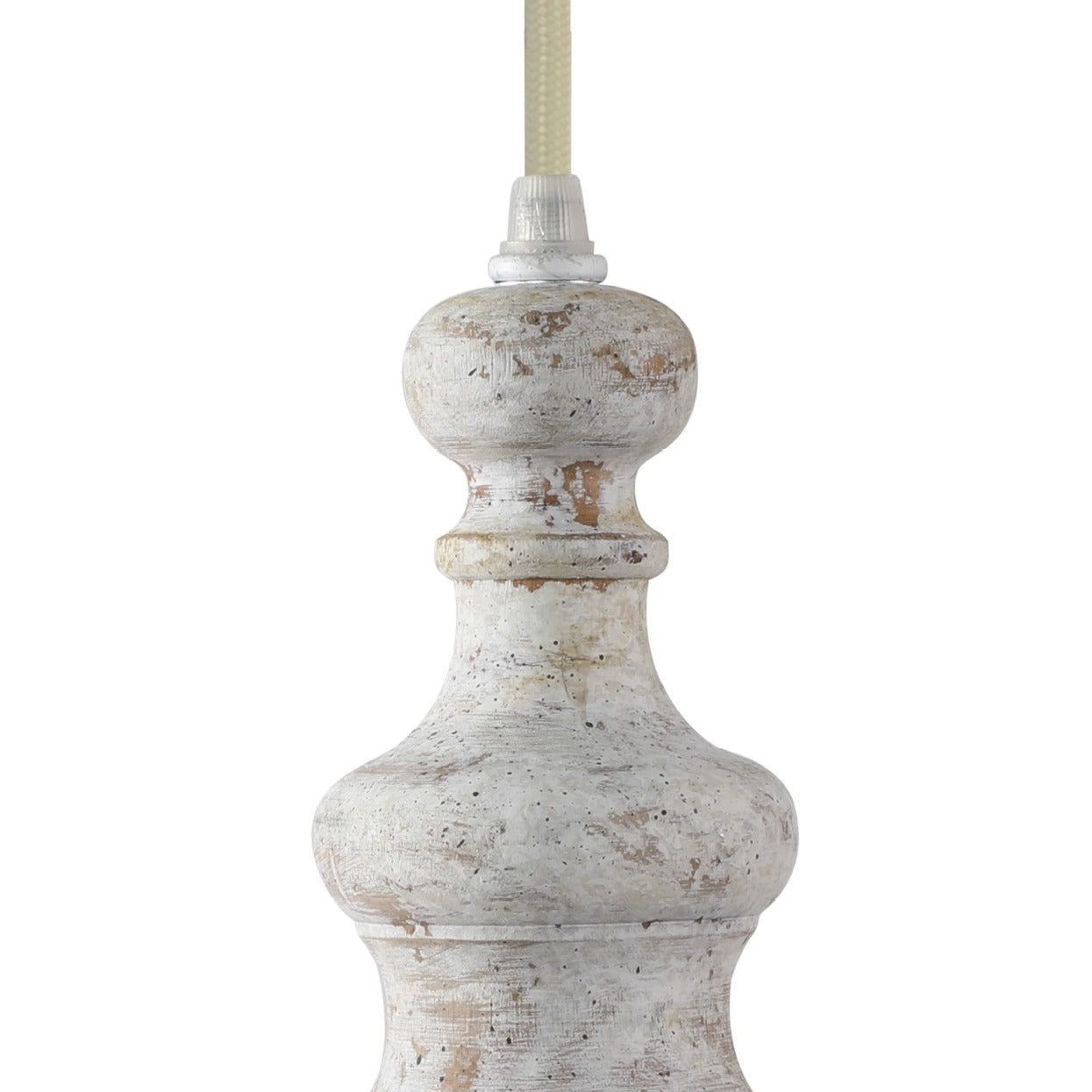 Tomiya Wood Swag Lights - Plug-In Carved Wood Pendant Light | Farmhouse Swag Hanging Lamp