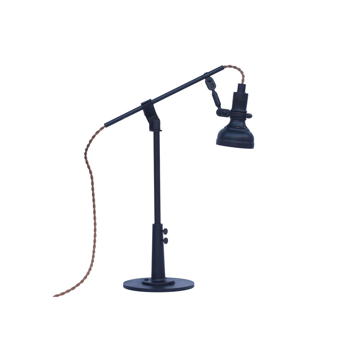 Totham Table Lamp - Vintage Die-Cast Aluminum Desk Lamp | Retro Industrial Black Reading Light