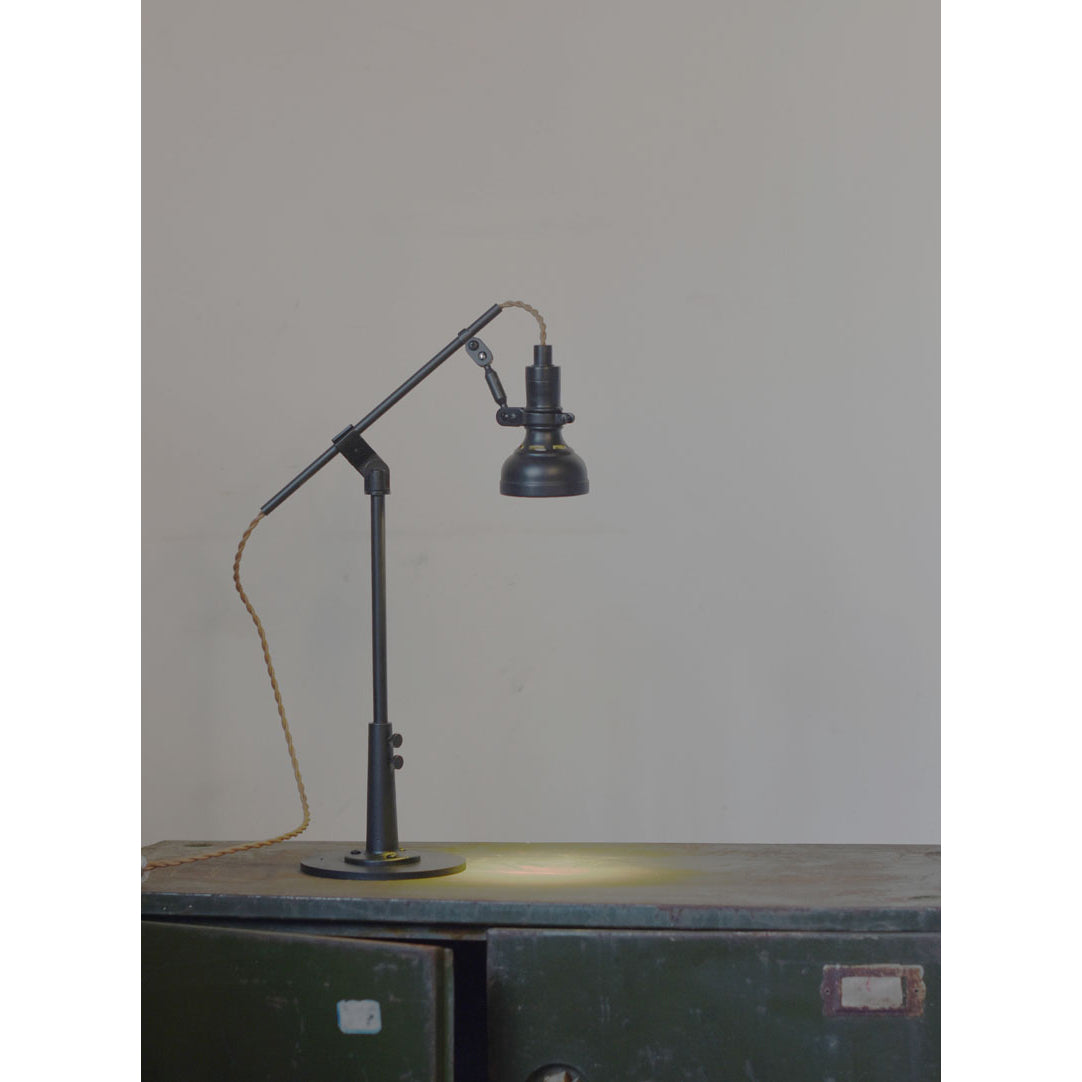 Totham Table Lamp - Vintage Die-Cast Aluminum Desk Lamp | Retro Industrial Black Reading Light