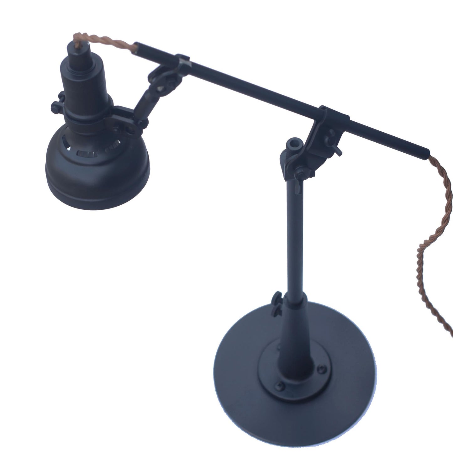 Totham Table Lamp - Vintage Die-Cast Aluminum Desk Lamp | Retro Industrial Black Reading Light