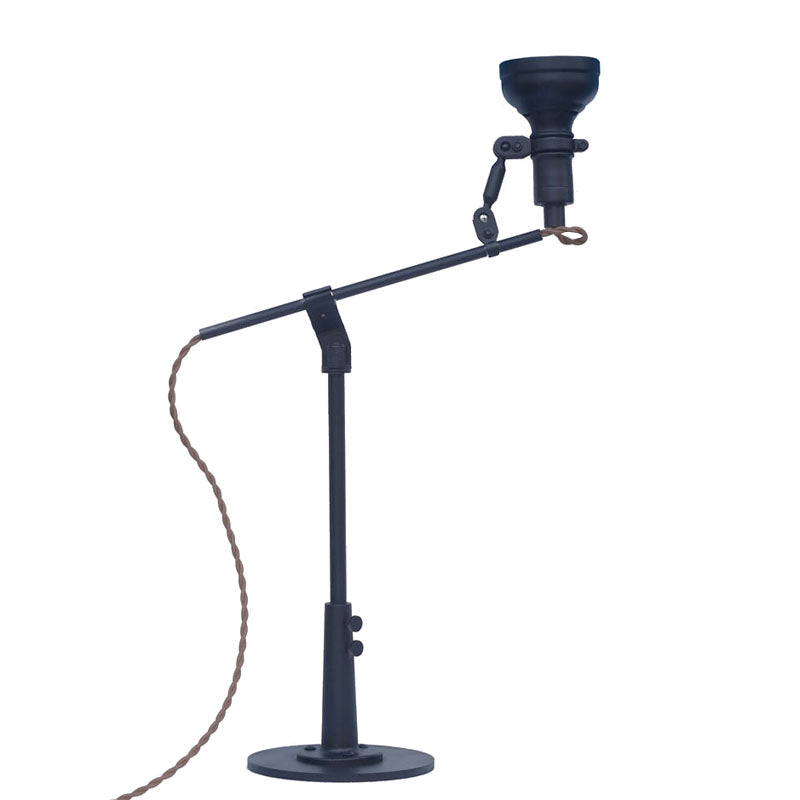 Totham Table Lamp - Vintage Die-Cast Aluminum Desk Lamp | Retro Industrial Black Reading Light