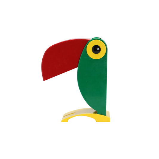 Toucan Table Lamp (Built-in Battery) - Rechargeable Vintage Pop Art Desk Light | Cordless Foldable Accent Lamp