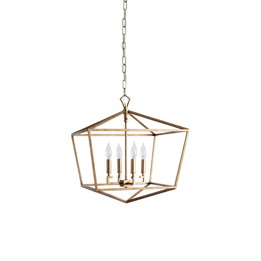 Townsend Pendant Lamp - 4-Light Open Cage Lantern Light | Modern Casual E12/E14 Foyer & Kitchen Pendant