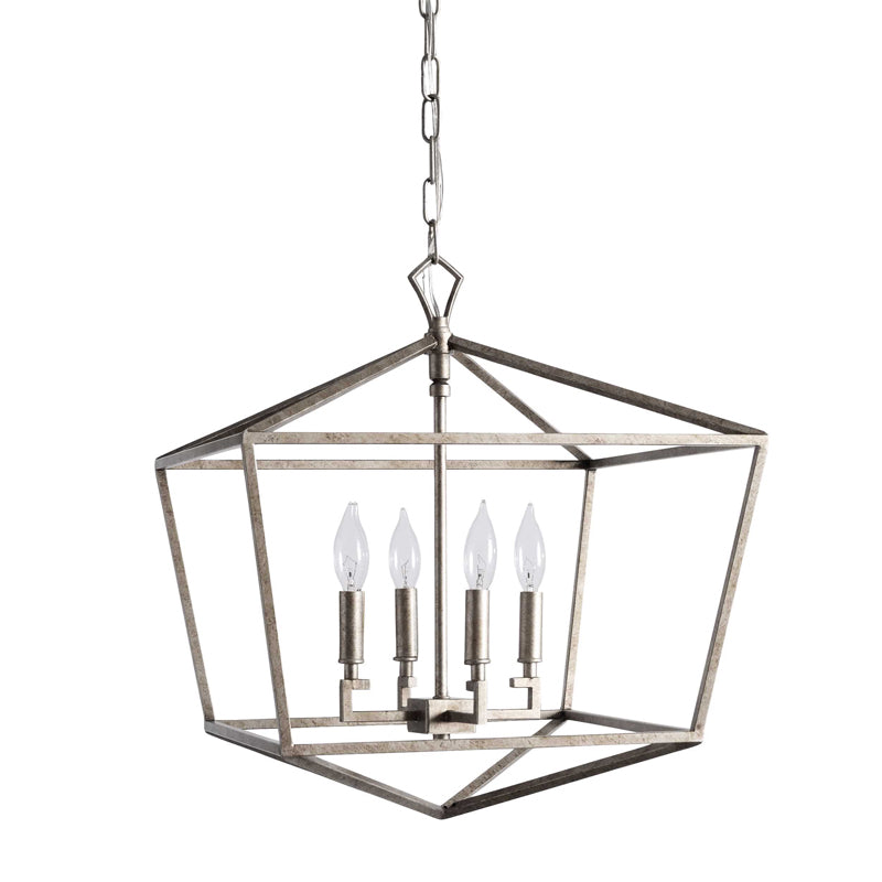 Townsend Pendant Lamp - 4-Light Open Cage Lantern Light | Modern Casual E12/E14 Foyer & Kitchen Pendant