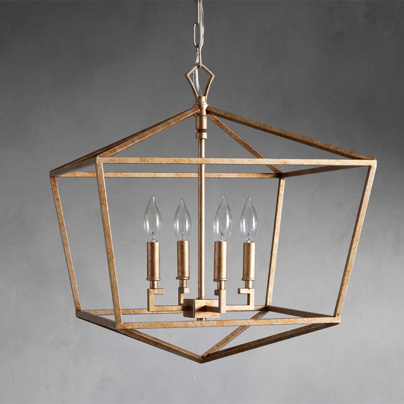 Townsend Pendant Lamp - 4-Light Open Cage Lantern Light | Modern Casual E12/E14 Foyer & Kitchen Pendant