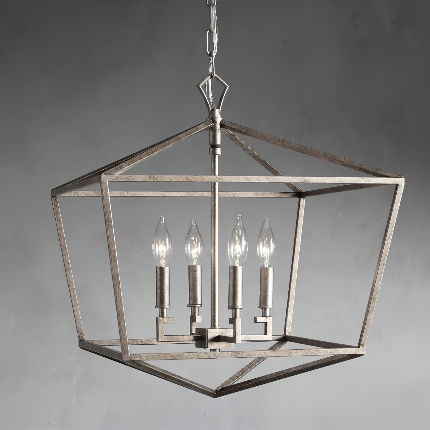 Townsend Pendant Lamp - 4-Light Open Cage Lantern Light | Modern Casual E12/E14 Foyer & Kitchen Pendant