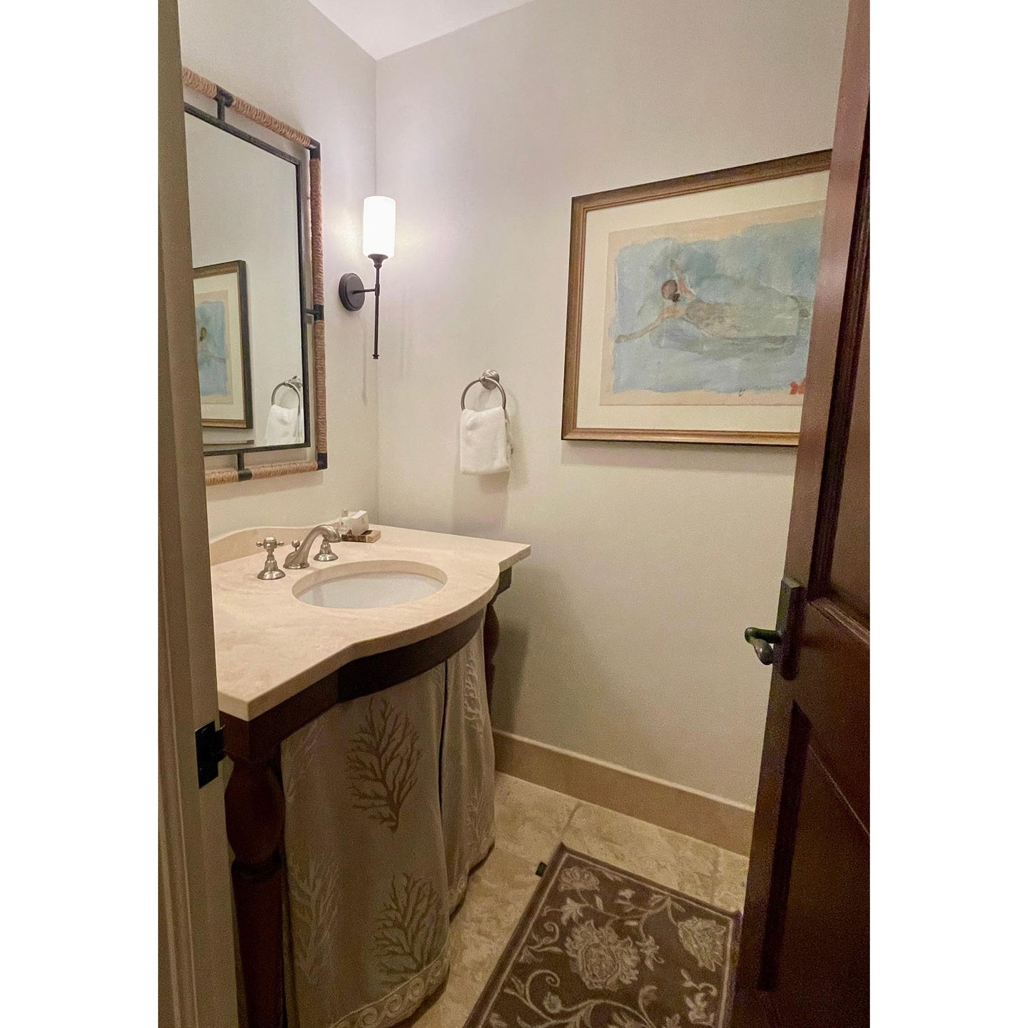 Tracie Wall Lamp - Transitional Glass Cylinder Wall Sconce | Damp-Rated Brass Vanity Light