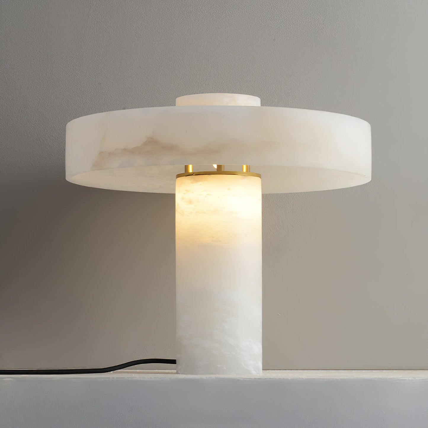 Tramonto Alabaster Table Lamp - Spanish Natural Stone Accent Lamp | Modern Rustic E26/E27 Desk Light