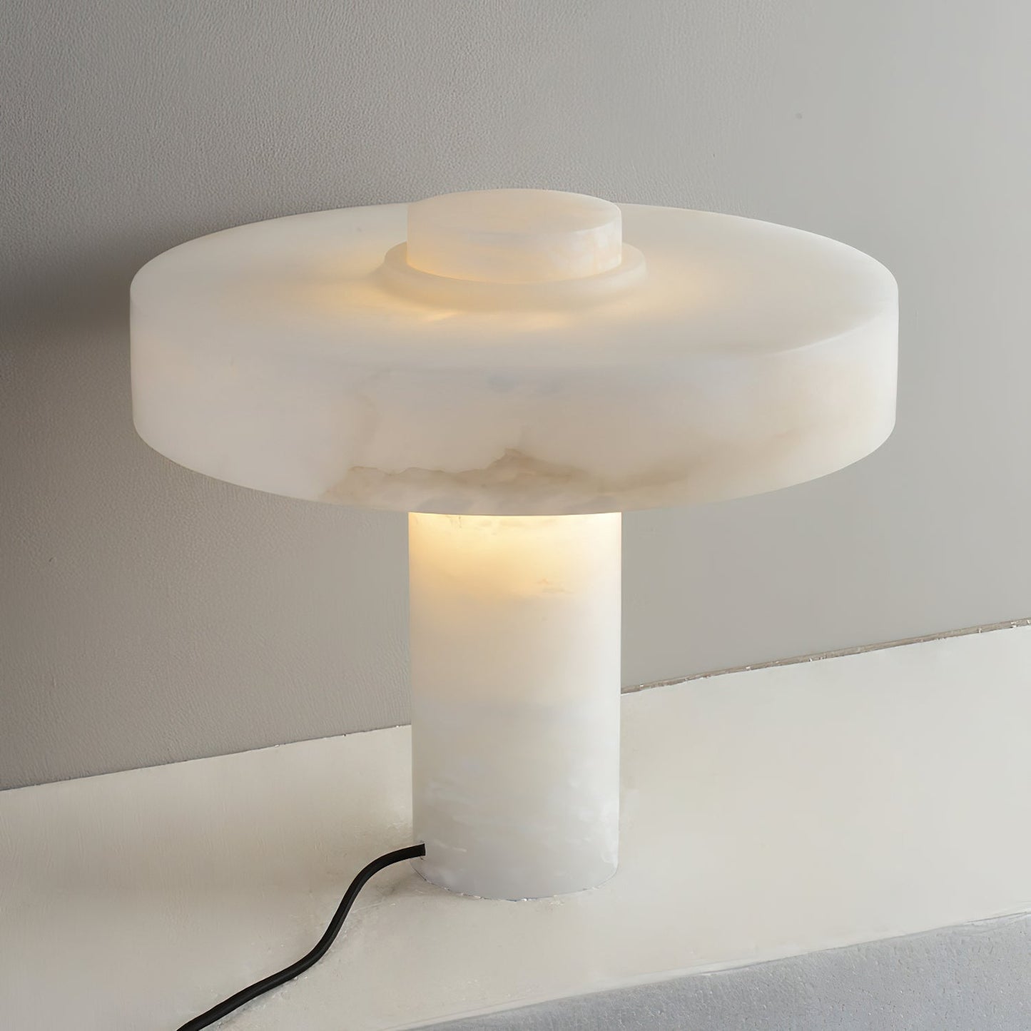 Tramonto Alabaster Table Lamp - Spanish Natural Stone Accent Lamp | Modern Rustic E26/E27 Desk Light