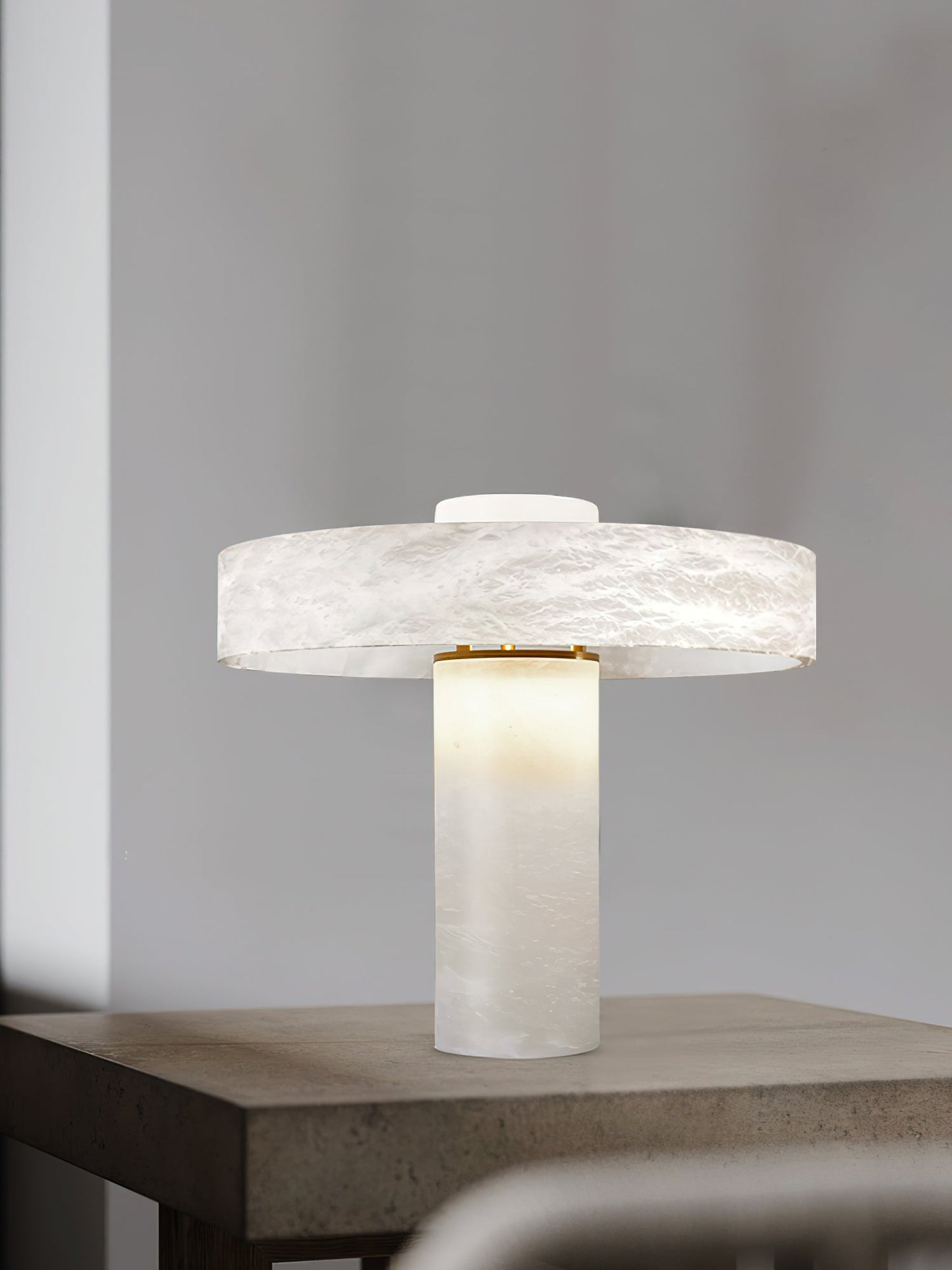 Tramonto Alabaster Table Lamp - Spanish Natural Stone Accent Lamp | Modern Rustic E26/E27 Desk Light