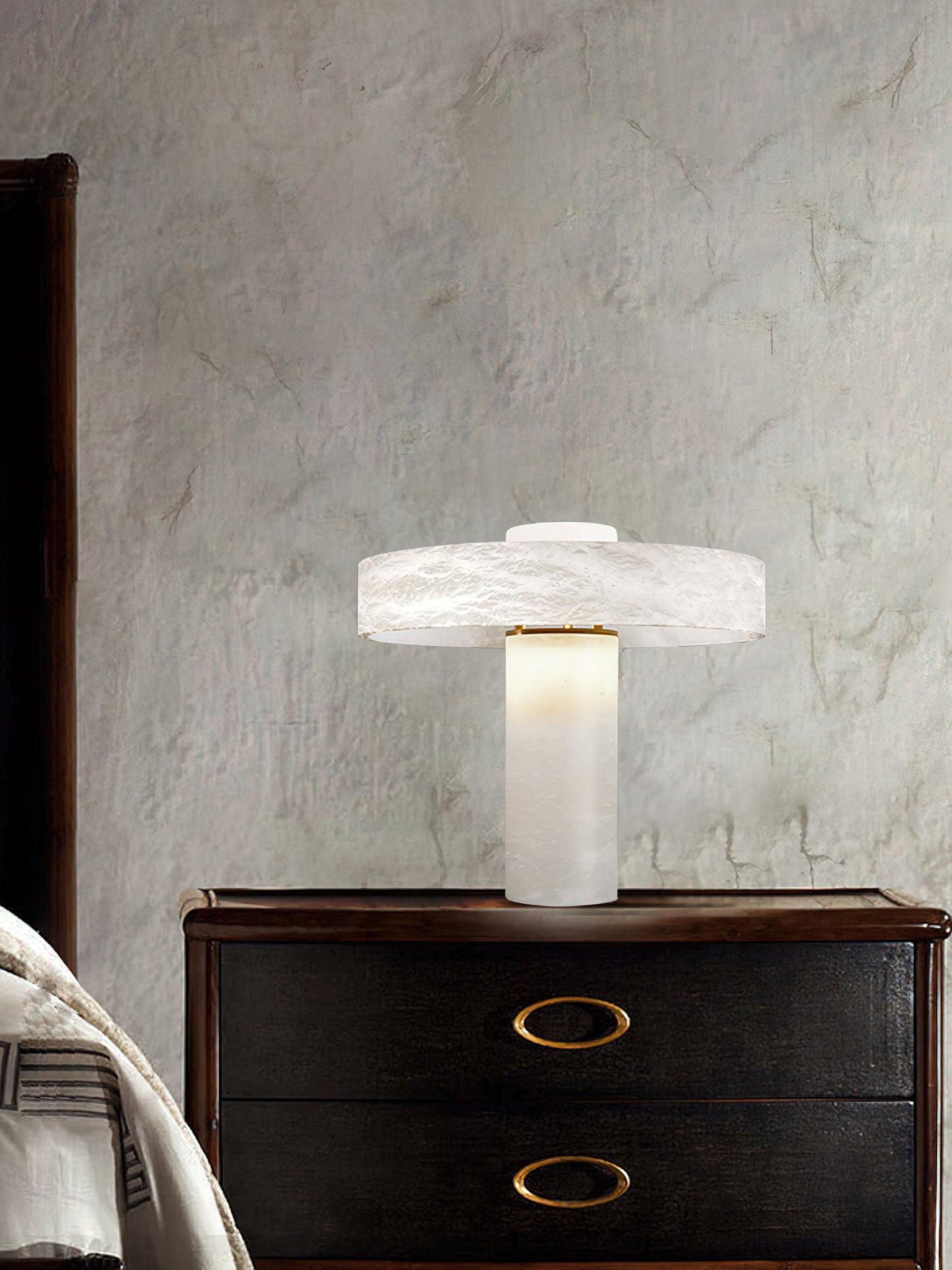 Tramonto Alabaster Table Lamp - Spanish Natural Stone Accent Lamp | Modern Rustic E26/E27 Desk Light