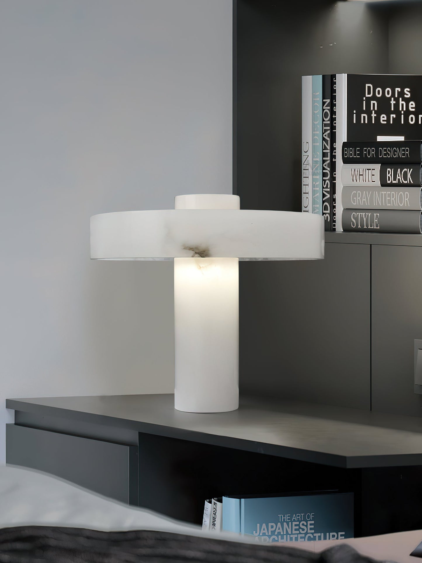 Tramonto Alabaster Table Lamp - Spanish Natural Stone Accent Lamp | Modern Rustic E26/E27 Desk Light