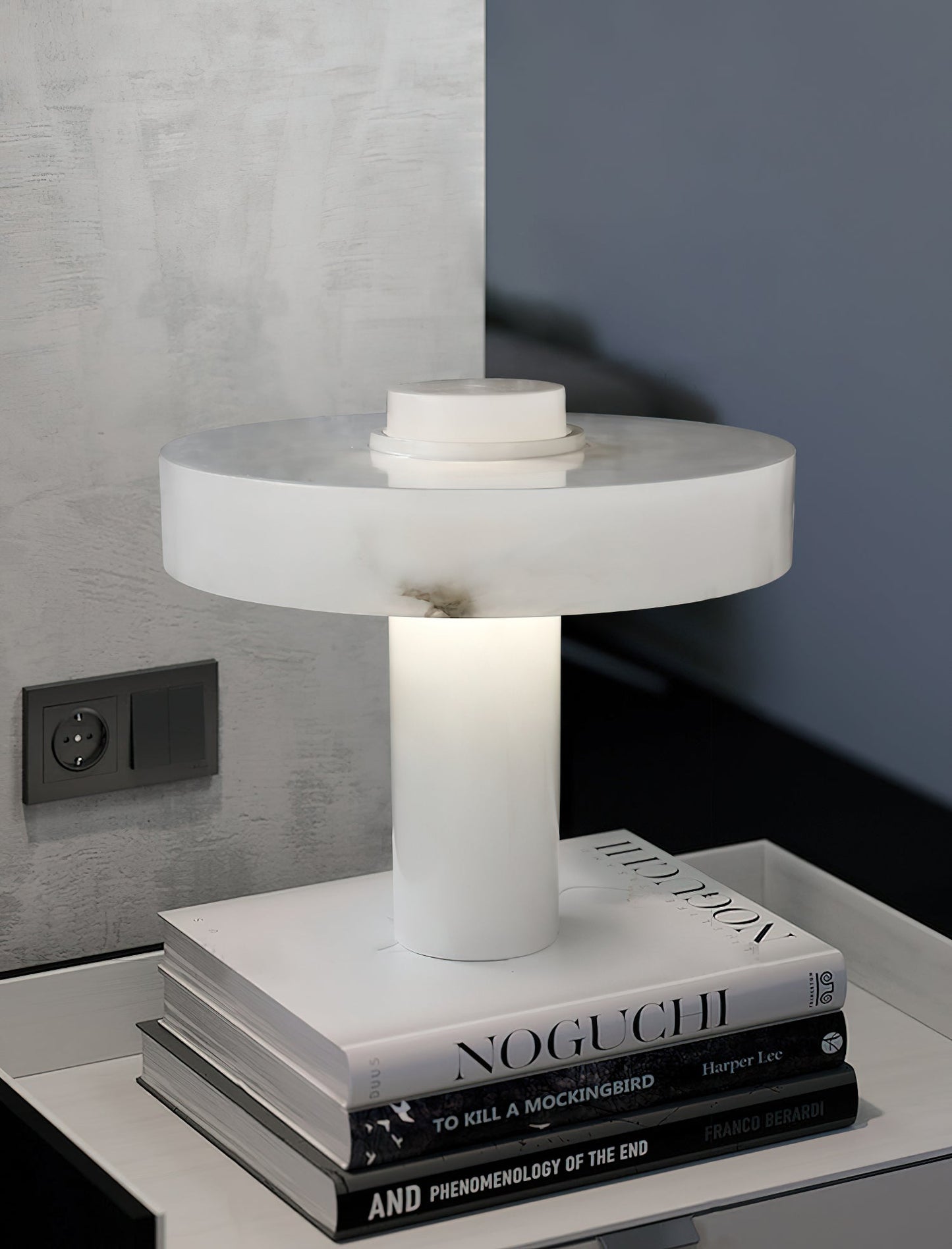 Tramonto Alabaster Table Lamp - Spanish Natural Stone Accent Lamp | Modern Rustic E26/E27 Desk Light