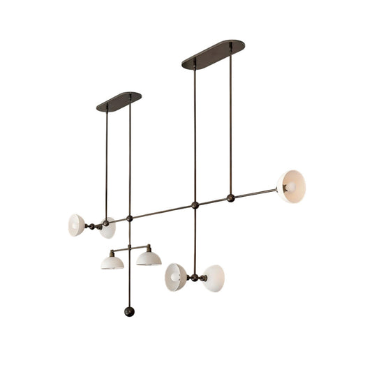 Trapeze Chandelier - Sculptural Suspended Bowl Pendant Light | Modern Architectural G9 Chandelier
