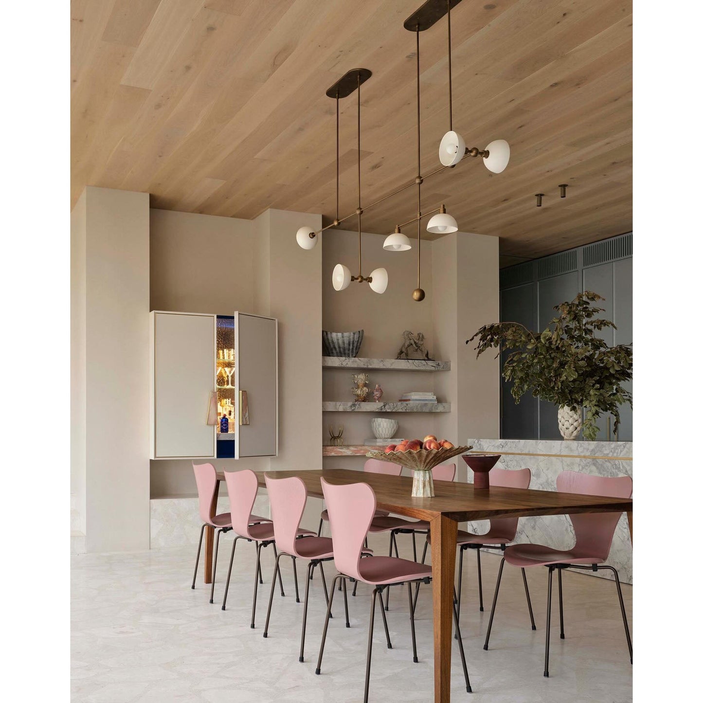 Trapeze Chandelier - Sculptural Suspended Bowl Pendant Light | Modern Architectural G9 Chandelier