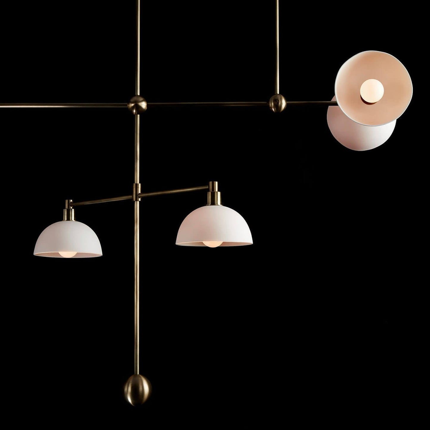 Trapeze Chandelier - Sculptural Suspended Bowl Pendant Light | Modern Architectural G9 Chandelier