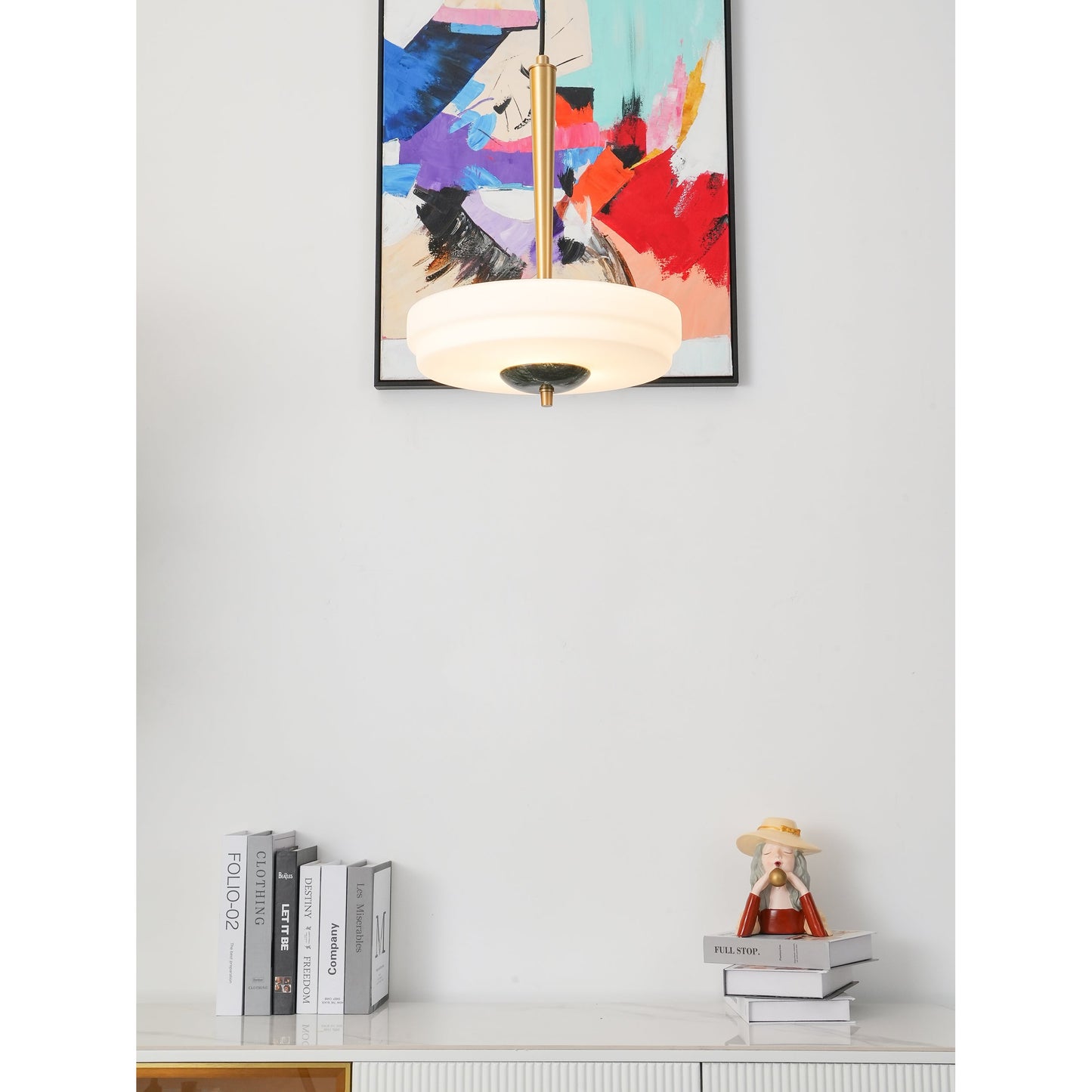 Trave Alabaster Pendant Lamp - Classic Natural Stone Speakeasy Light | Vintage Minimalist E26/E27 Pendant