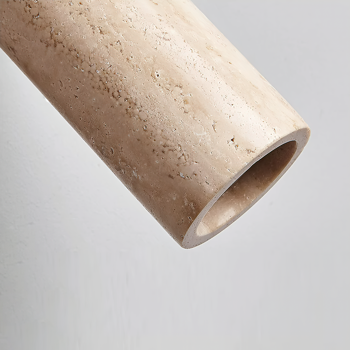 Travertine Mireille Wall Lamp - Pivoting Natural Stone Cylinder Spotlight | Adjustable E26/E27 Wall & Ceiling Light
