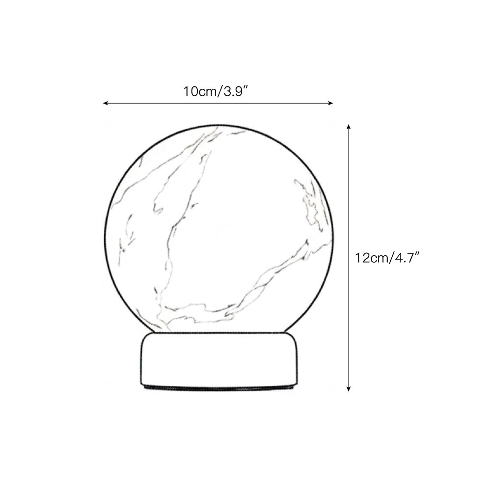 Trevi Table Lamp (Built-in Battery) - Rechargeable Natural Alabaster Wireless Lamp | Portable Bronze Cordless Accent Light