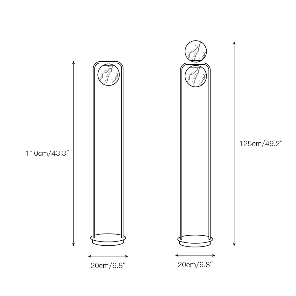 Tribeca Alabaster Floor Lamp - Handcrafted Natural Stone Shade Standing Light | Modern Minimalist G9 Floor Lamp