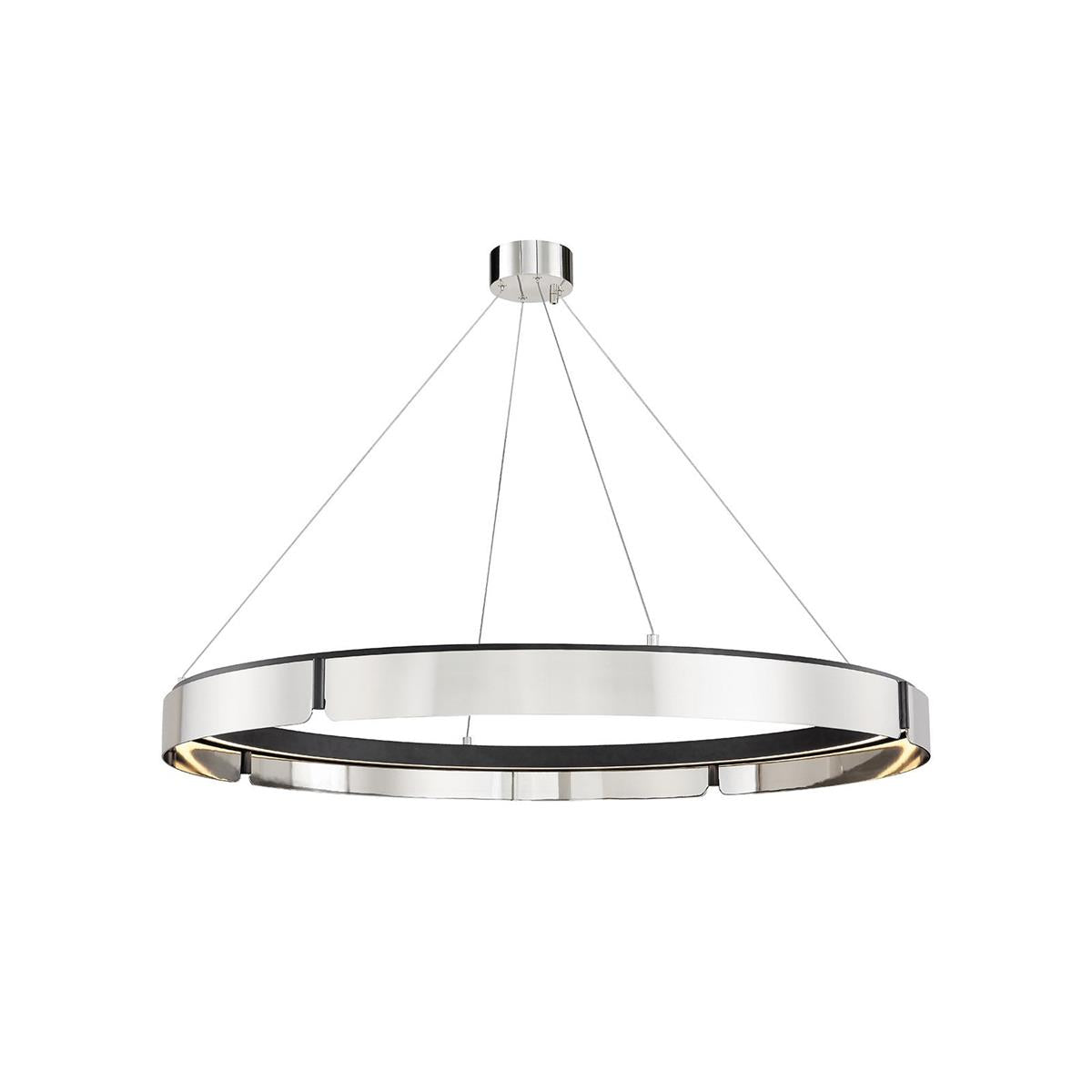 Tribeca Chandelier - Modern Dual-Tone Curved Ring LED Chandelier | Architectural Gold & Black Pendant