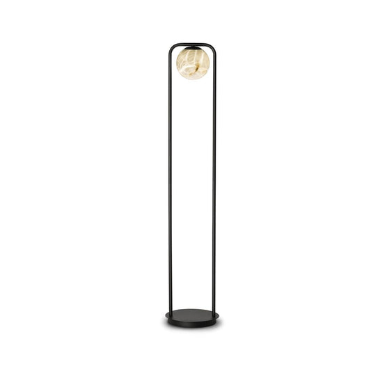 Tribeca Alabaster Floor Lamp - Handcrafted Natural Stone Shade Standing Light | Modern Minimalist G9 Floor Lamp