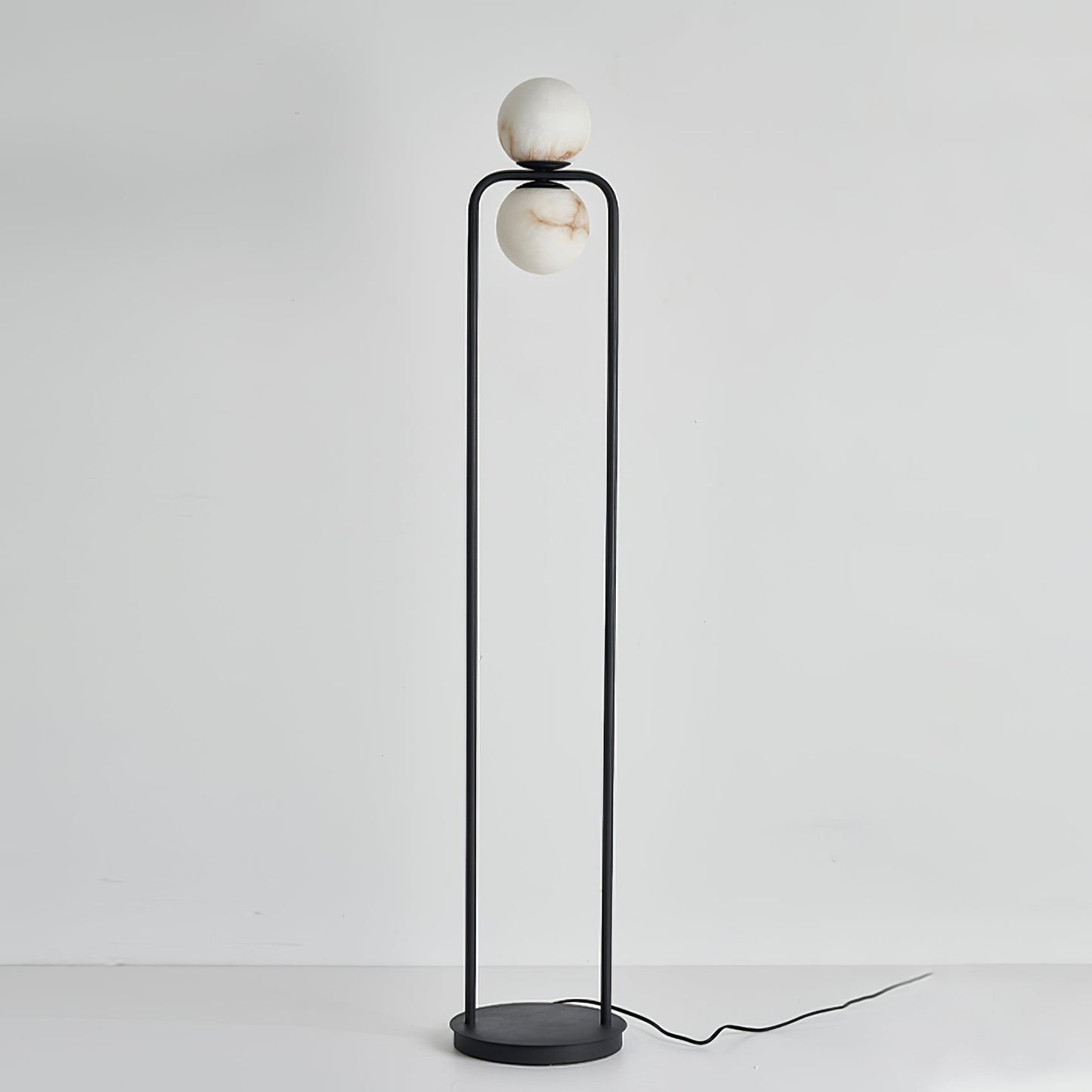 Tribeca Alabaster Floor Lamp - Handcrafted Natural Stone Shade Standing Light | Modern Minimalist G9 Floor Lamp