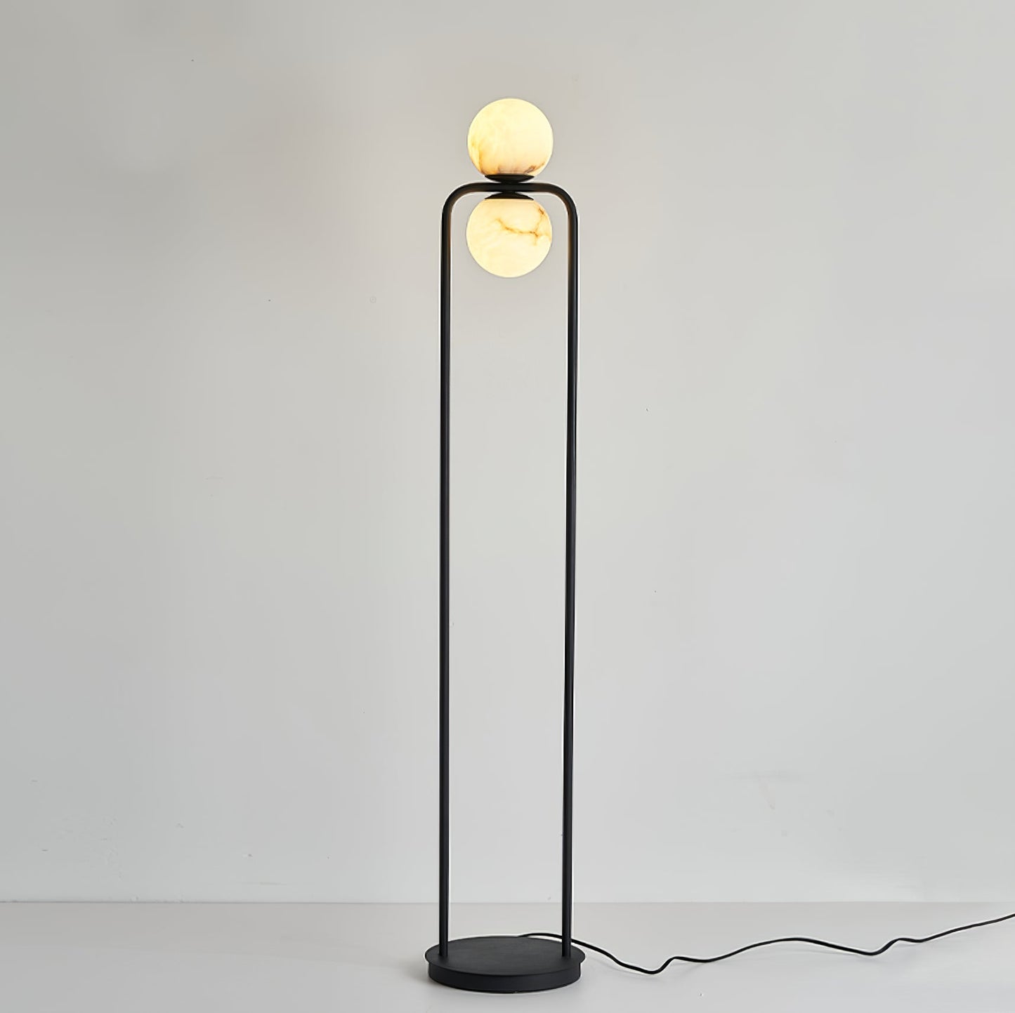 Tribeca Alabaster Floor Lamp - Handcrafted Natural Stone Shade Standing Light | Modern Minimalist G9 Floor Lamp