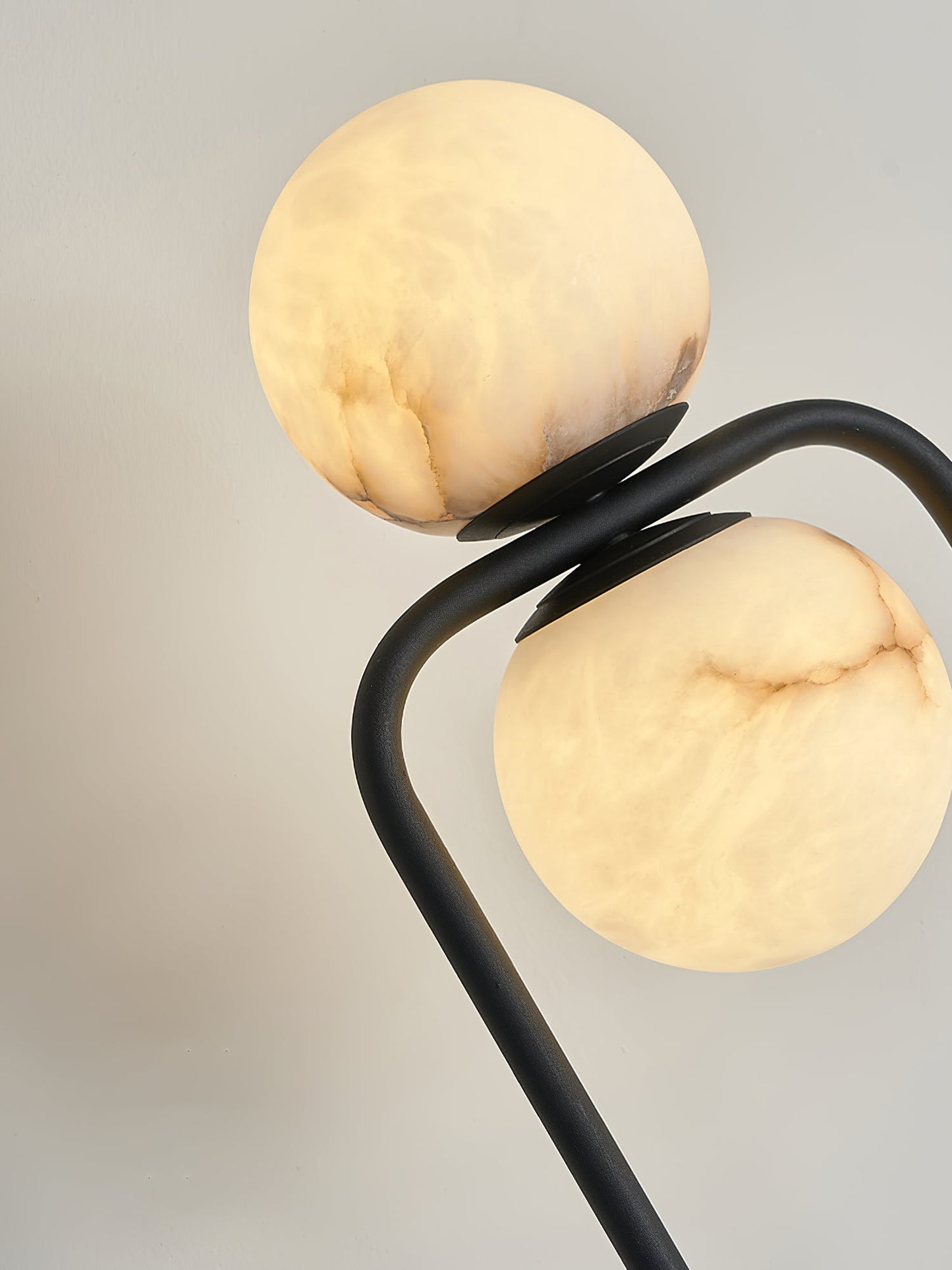 Tribeca Alabaster Floor Lamp - Handcrafted Natural Stone Shade Standing Light | Modern Minimalist G9 Floor Lamp