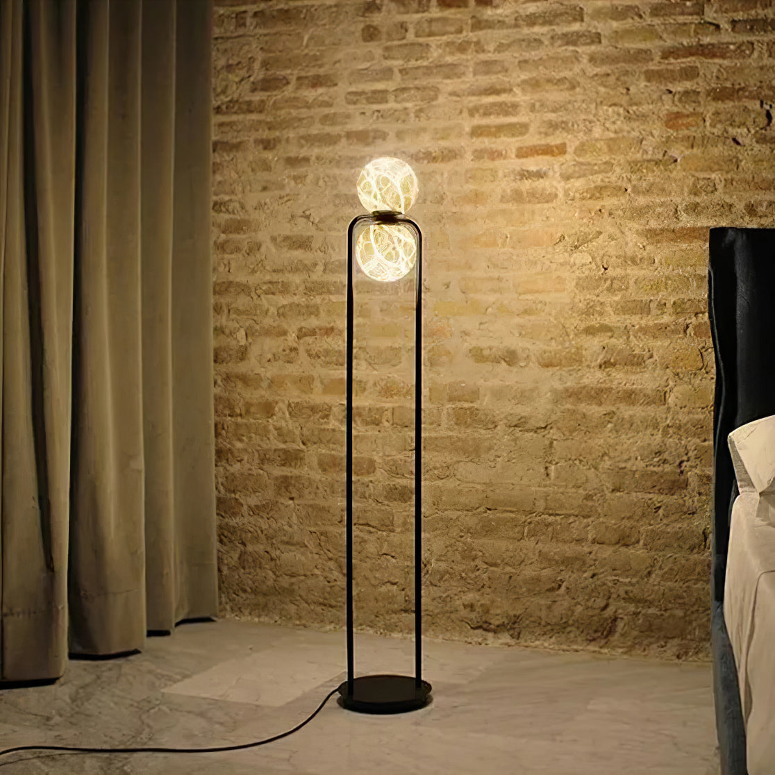 Tribeca Alabaster Floor Lamp - Handcrafted Natural Stone Shade Standing Light | Modern Minimalist G9 Floor Lamp