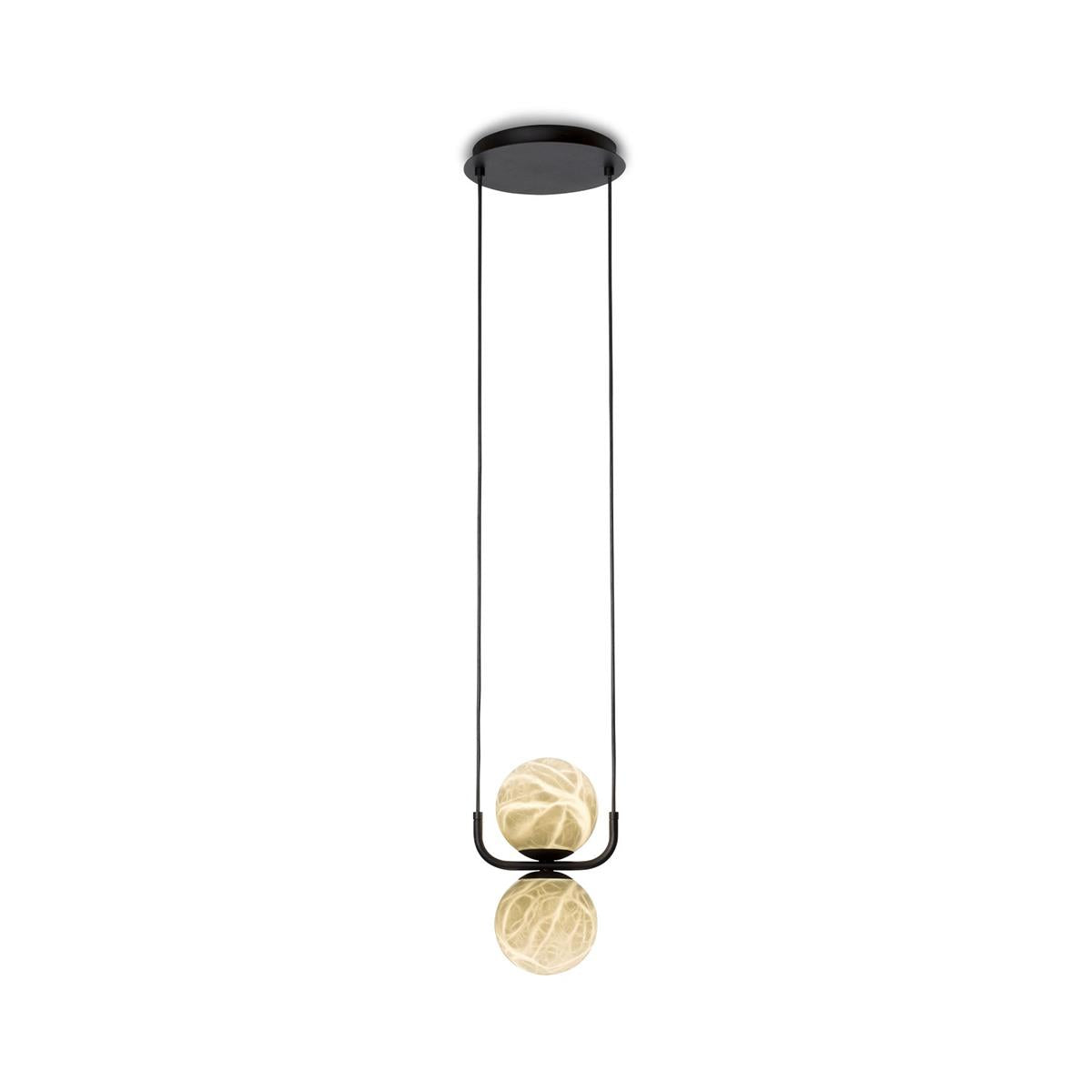 Tribeca Alabaster Pendant Lamp - Handcrafted Natural Stone Shade Linear Light | Multi-Head G9 Island Pendant