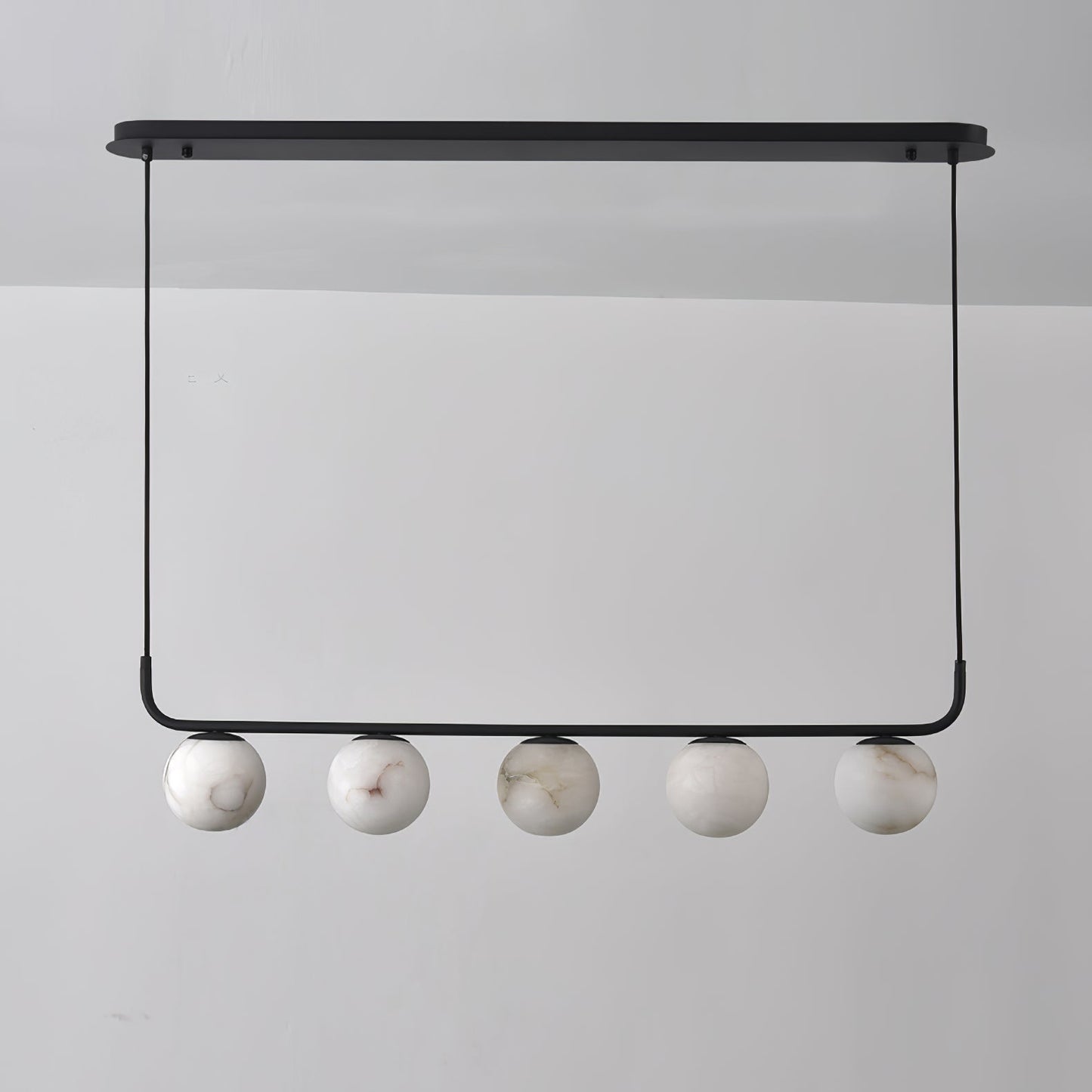 Tribeca Alabaster Pendant Lamp - Handcrafted Natural Stone Shade Linear Light | Multi-Head G9 Island Pendant