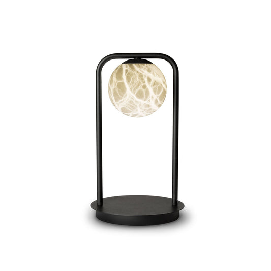 Tribeca Alabaster Pendant Lamp - Handcrafted Natural Stone Shade Pendant | Retro Minimalist G9 Hanging Light