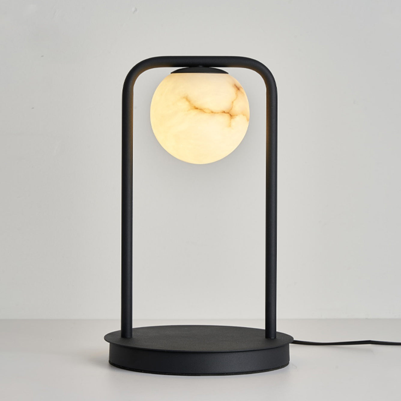 Tribeca Alabaster Pendant Lamp - Handcrafted Natural Stone Shade Pendant | Retro Minimalist G9 Hanging Light