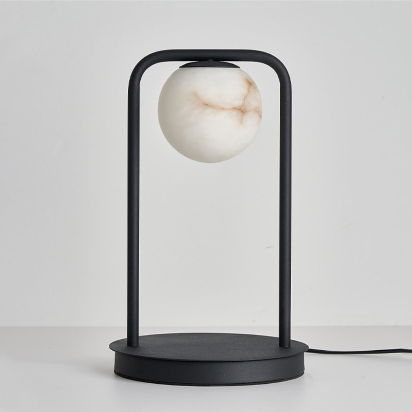 Tribeca Alabaster Pendant Lamp - Handcrafted Natural Stone Shade Pendant | Retro Minimalist G9 Hanging Light