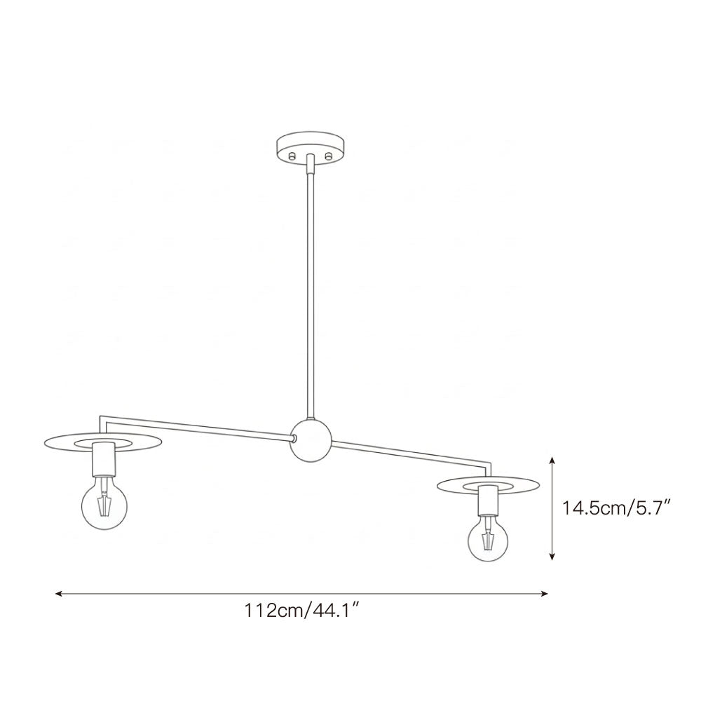 Trimble Island Pendant Lamp - Modern Solid Brass 2-Light Kitchen Island Light | Luxe Industrial Dining Pendant