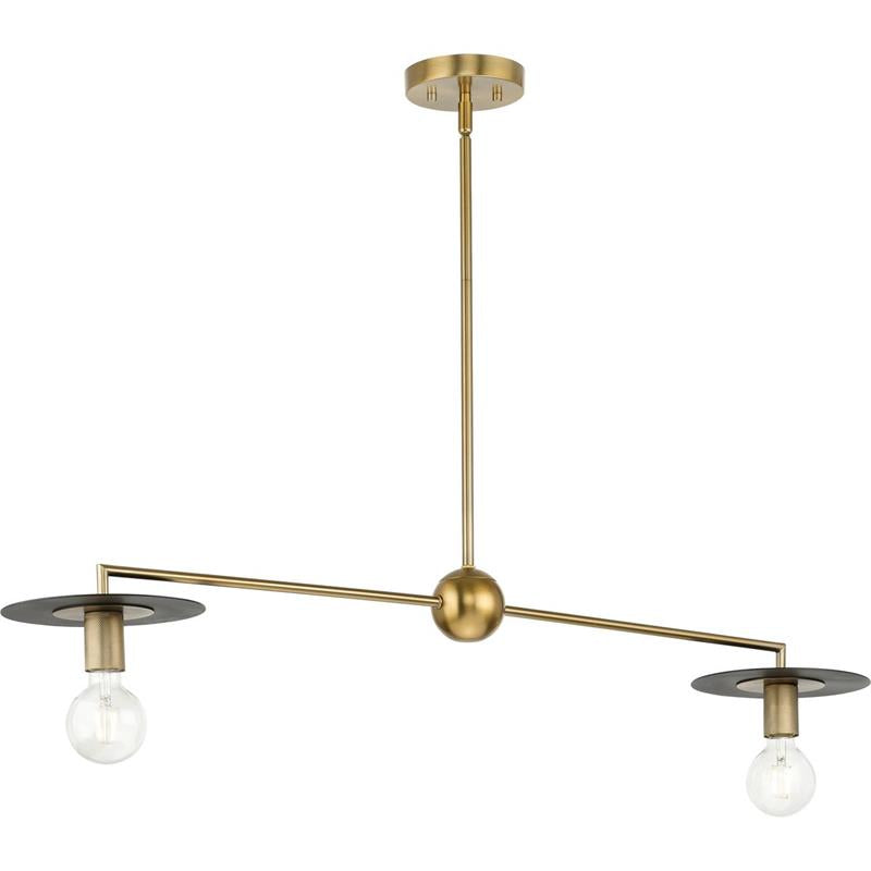 Trimble Island Pendant Lamp - Modern Solid Brass 2-Light Kitchen Island Light | Luxe Industrial Dining Pendant