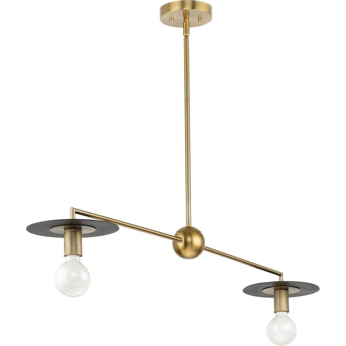 Trimble Island Pendant Lamp - Modern Solid Brass 2-Light Kitchen Island Light | Luxe Industrial Dining Pendant