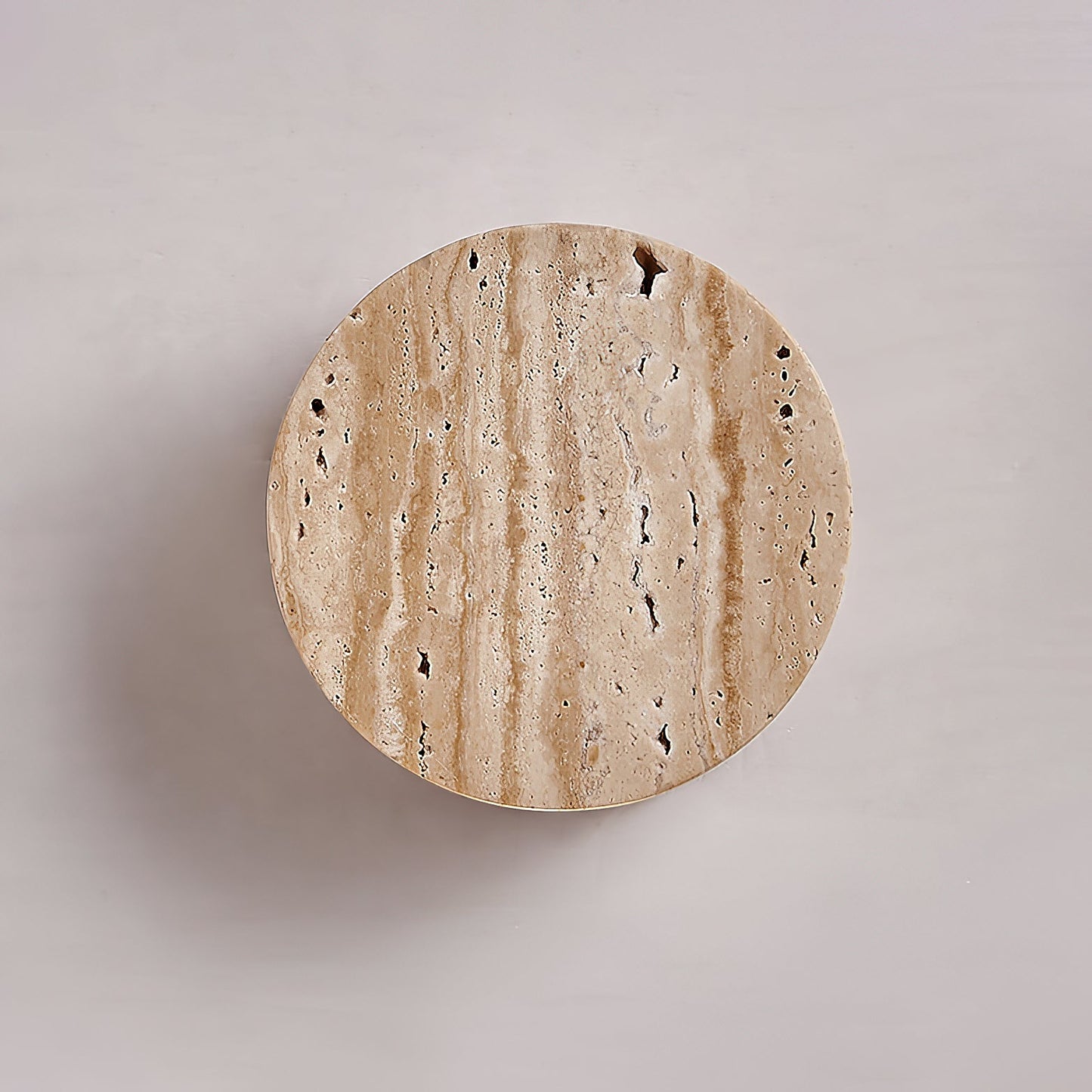 Troia Travertine Wall Lamp - Natural Beige Stone Cube Sconce | Modern Minimalist Up & Down Light