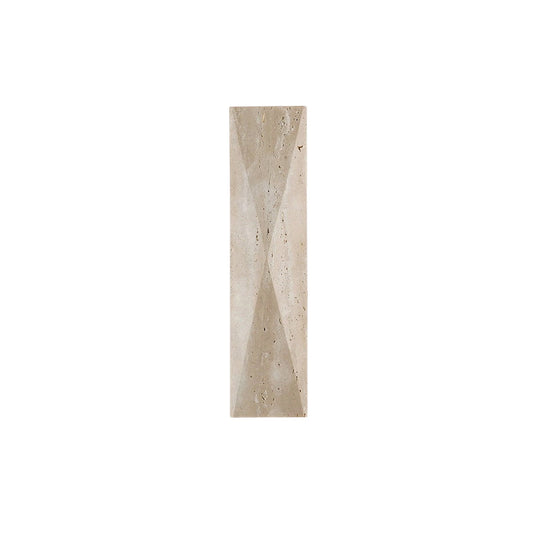 Tropez Travertine Wall Lamp - Natural Beige Stone Cylinder Sconce | Modern Minimalist G9 Wall Light